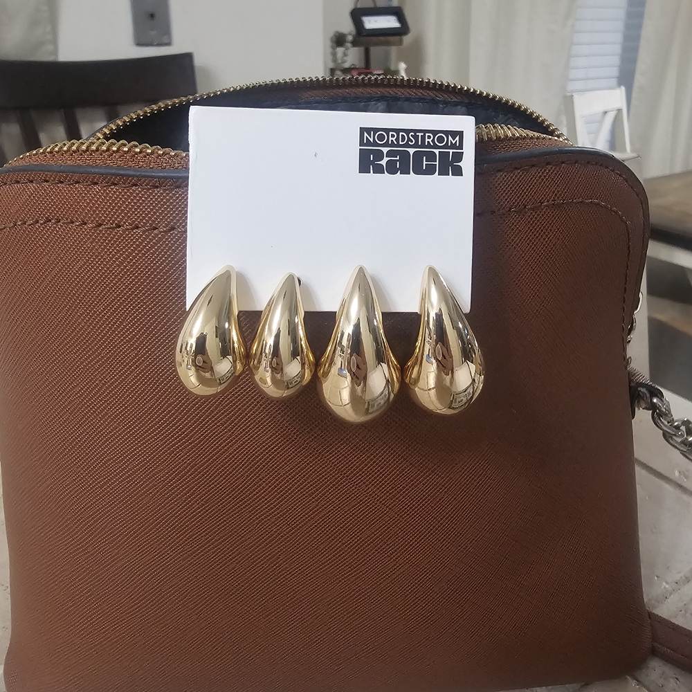 Nordstrom Crossbody Bag in Rich Brown with Gold Details